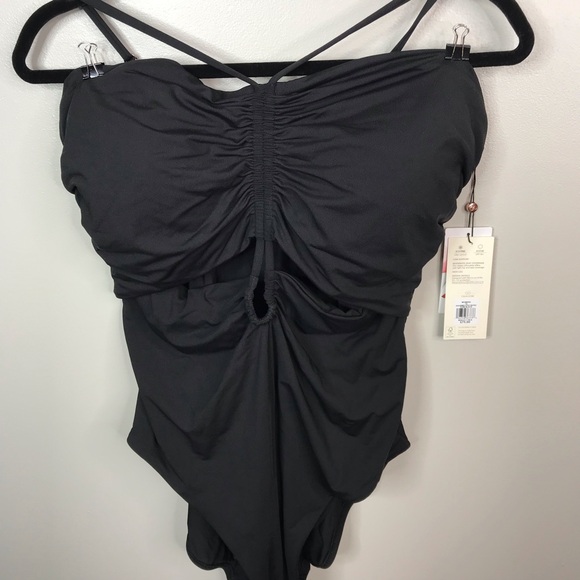 CALIA by Carrie Underwood Shirred Cutout One Piece Swimsuit - Picture 4 of 6